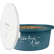 Waldhausen Food Bowl XL I Like Food a Lot with Lid Petrol Blue Waldhausen Food Bowl XL I Like Food a Lot with Lid Petrol Blue