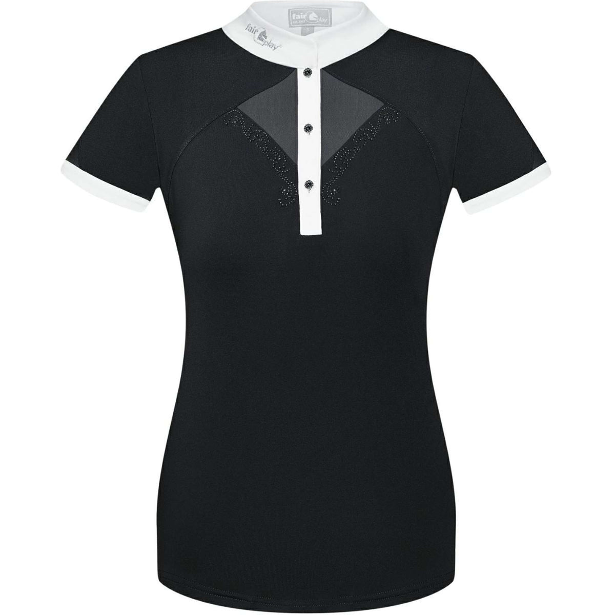 Fair Play Competition Shirt Cathrine Short Sleeve Black/White