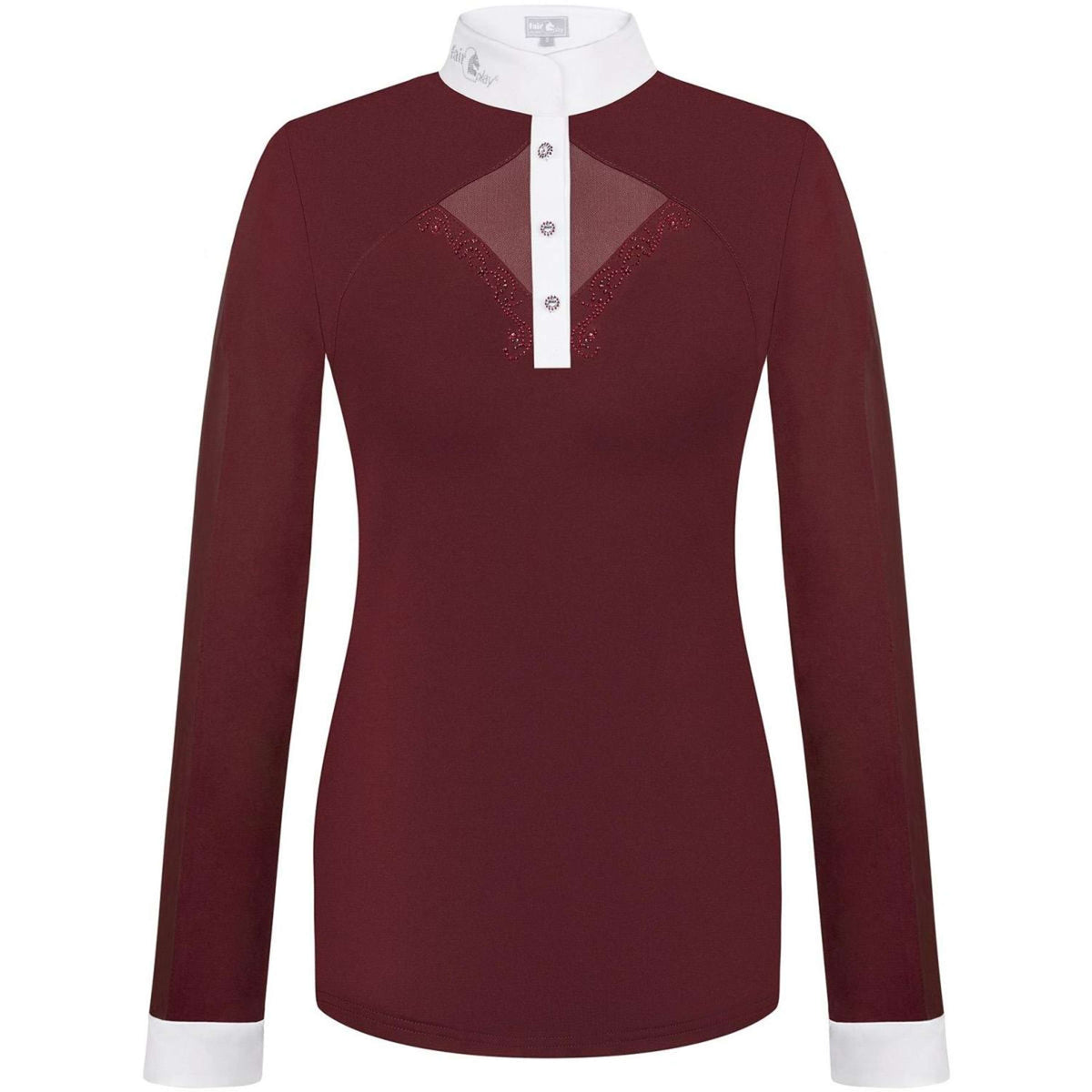 Fair Play Competition Shirt Cathrine Burgundy/White