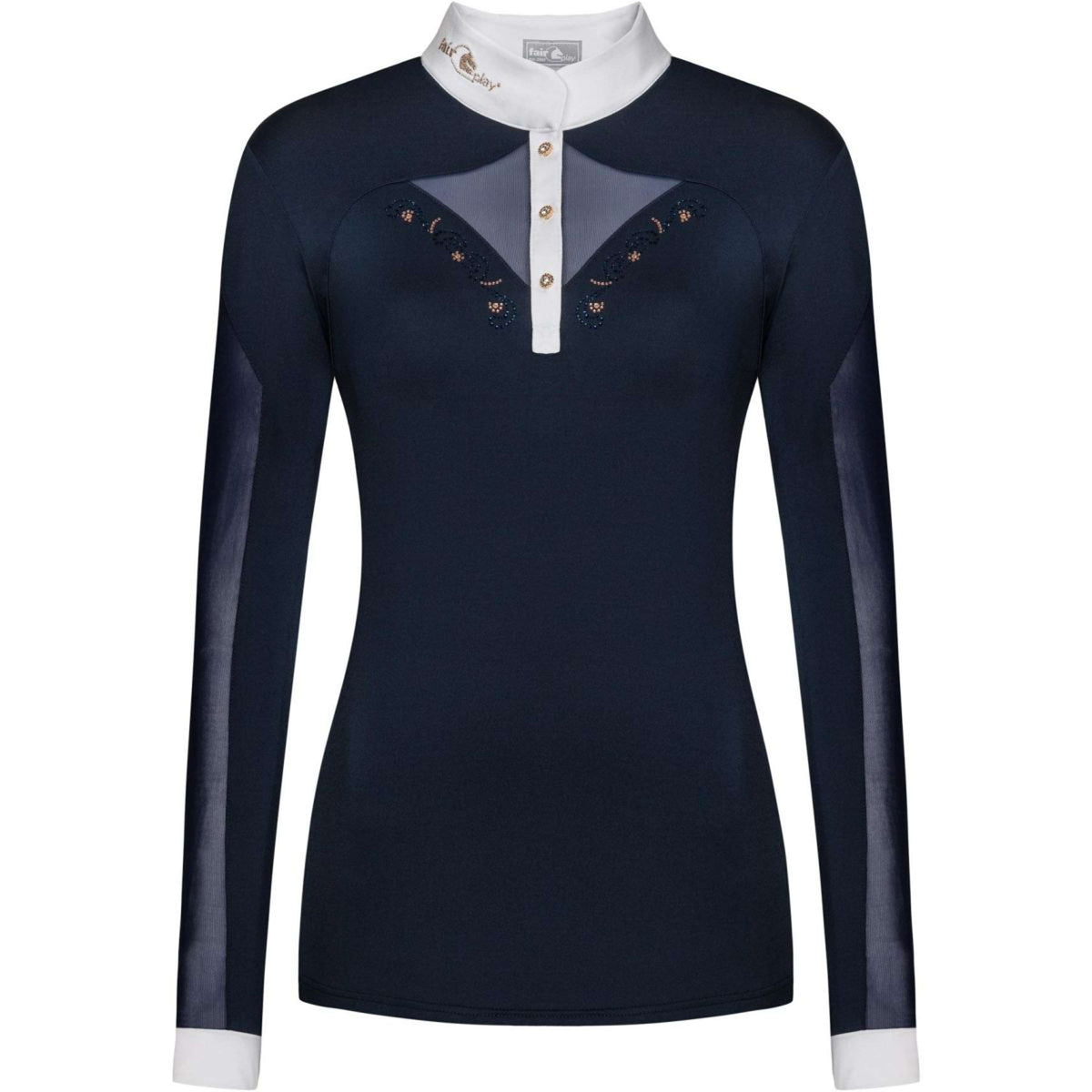 Fair Play Competition Shirt Cathrine Rosegold Navy/White