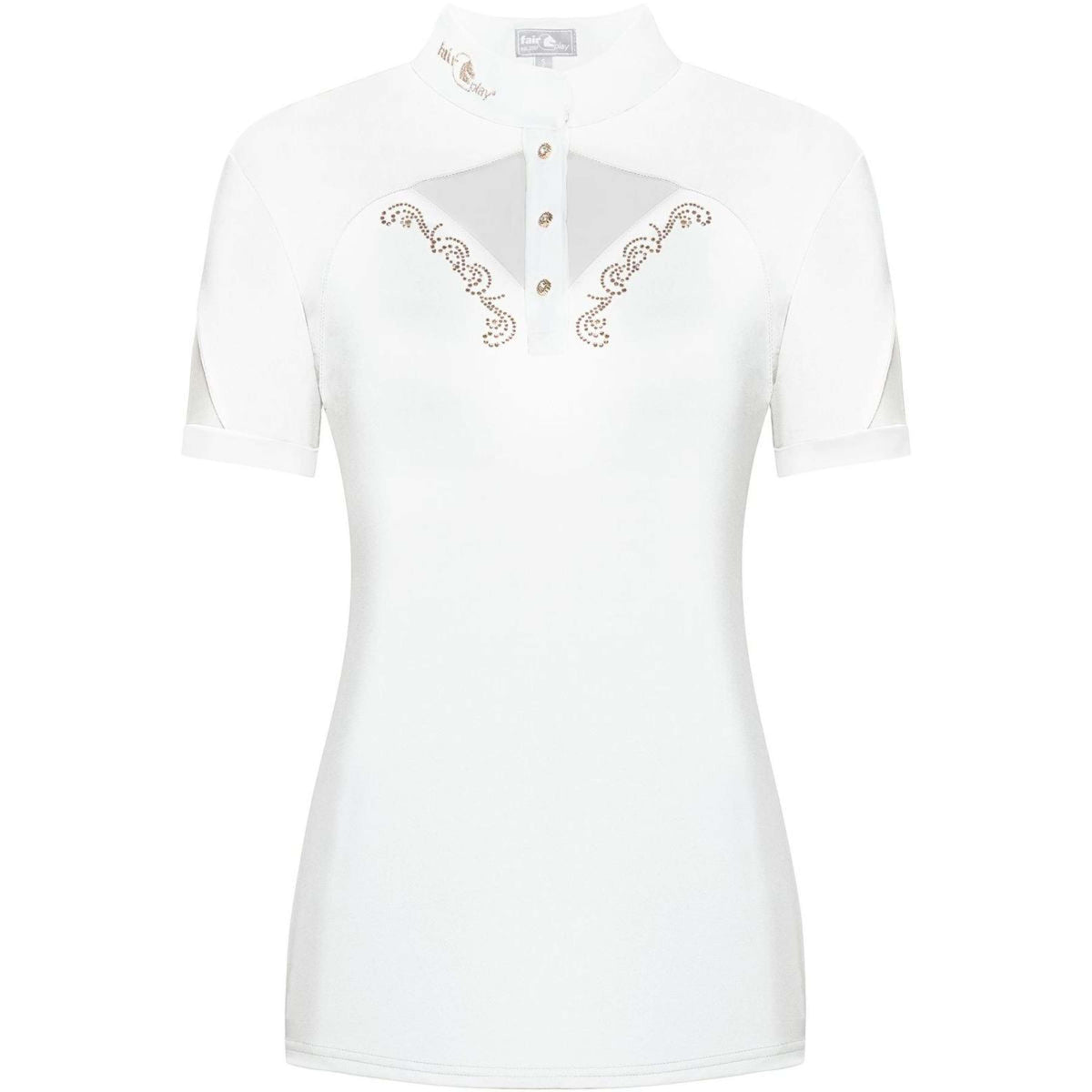 Fair Play Competition Shirt Cathrine Rosegold Short Sleeve White