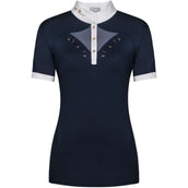 Fair Play Competition Shirt Cathrine Rosegold Short Sleeve Navy/White