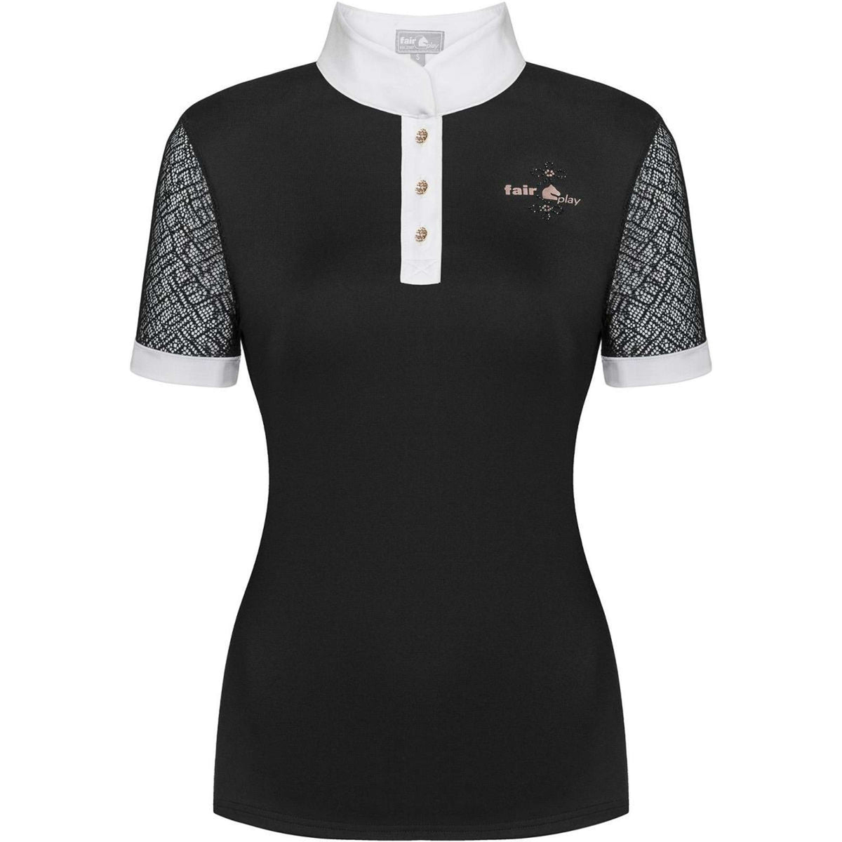 Fair Play Competition Shirt Cecile Rosegold Short Sleeve Black