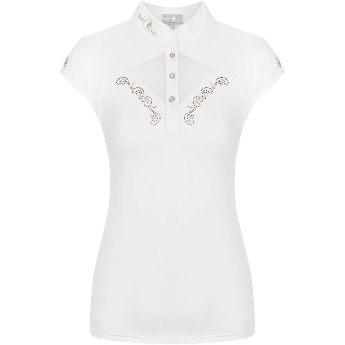 Fair Play Competition Shirt Cathrine Rosegold Sleeveless White