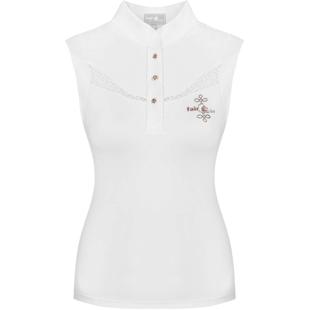 Fair Play Competition Shirt Cecile Rosegold Sleeveless White