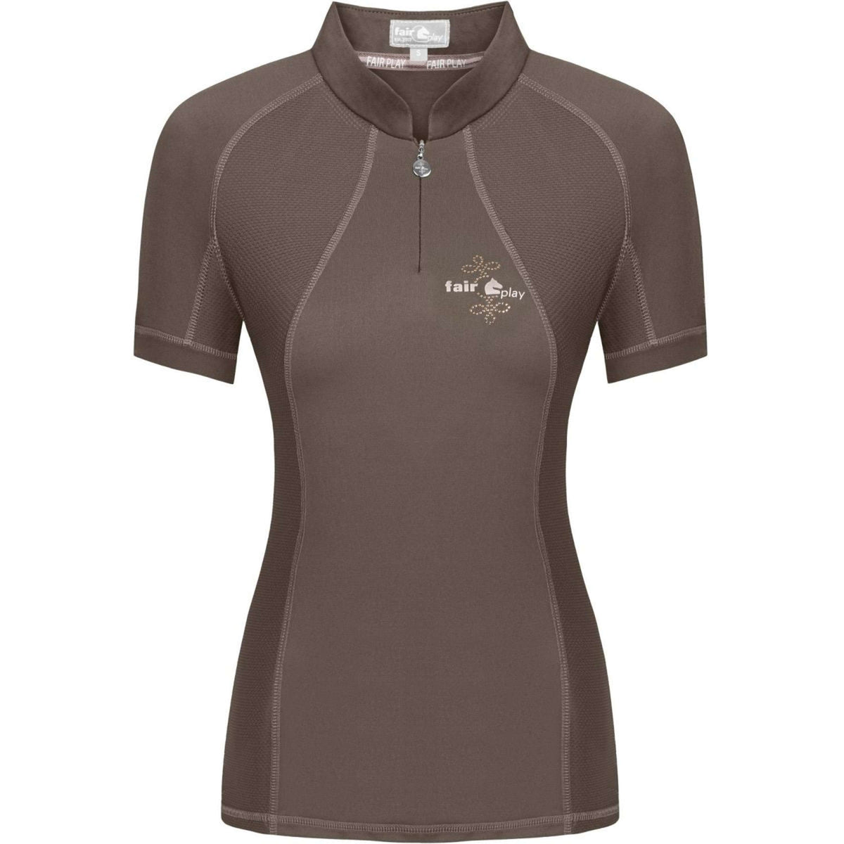 Fair Play Shirt Paula Short Sleeve Grey/Taupe