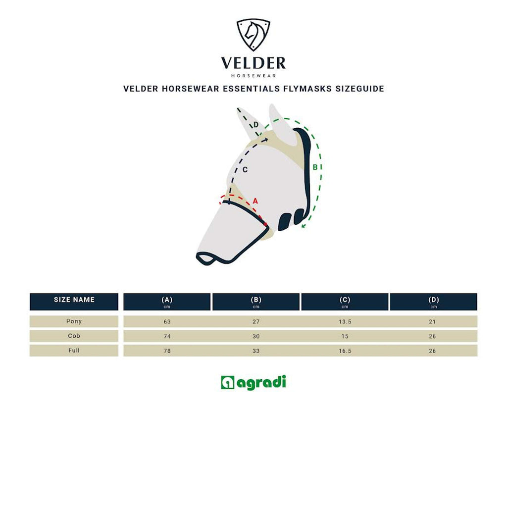 Velder Horsewear Fly Mask with Ears Sand Stone