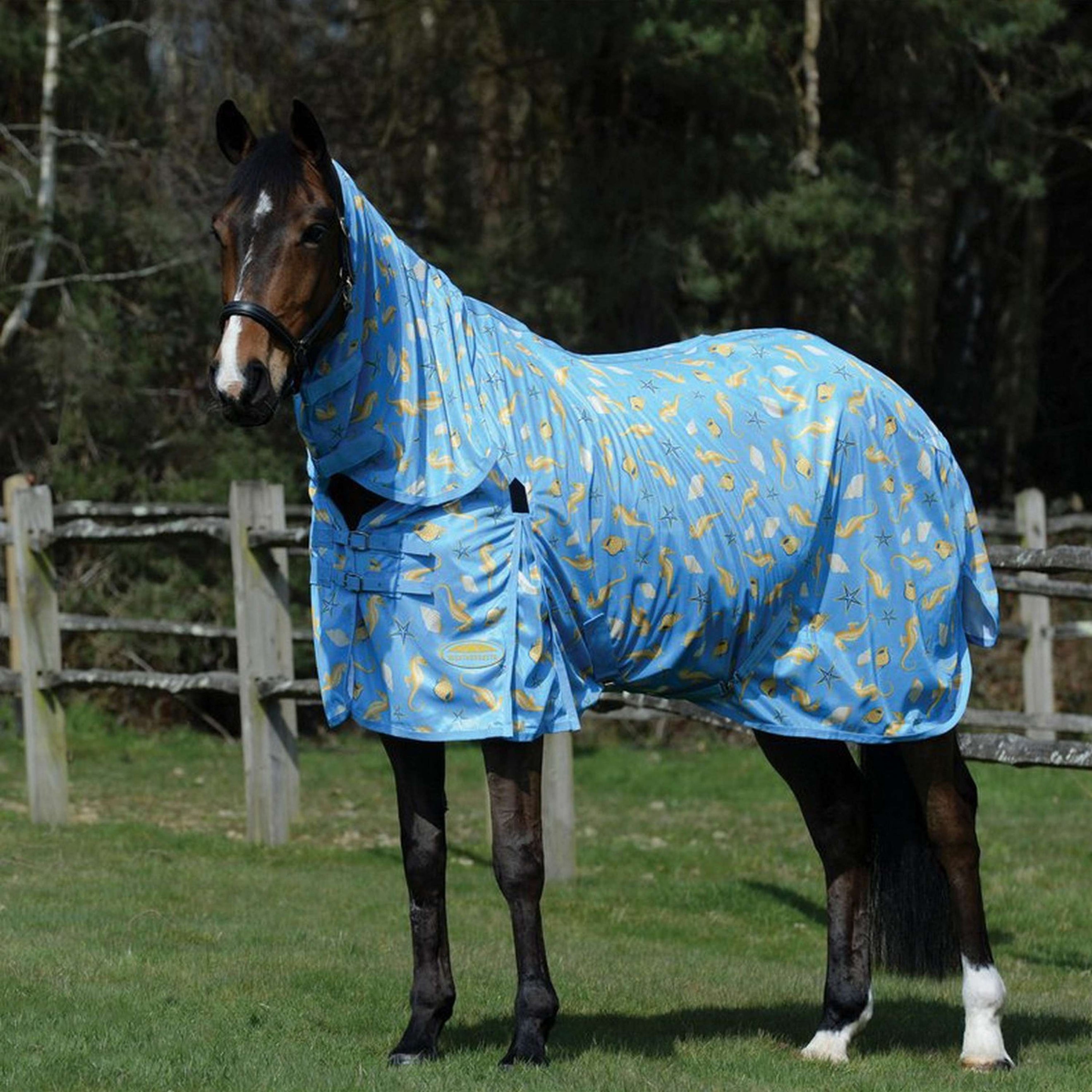 Weatherbeeta Fly Rug Comfitec Essential Mesh II Combo Neck Seahorse