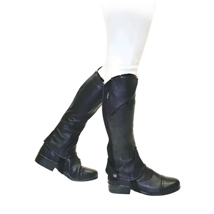 Dublin Chaps Stretch Fit Black/Patent Piping