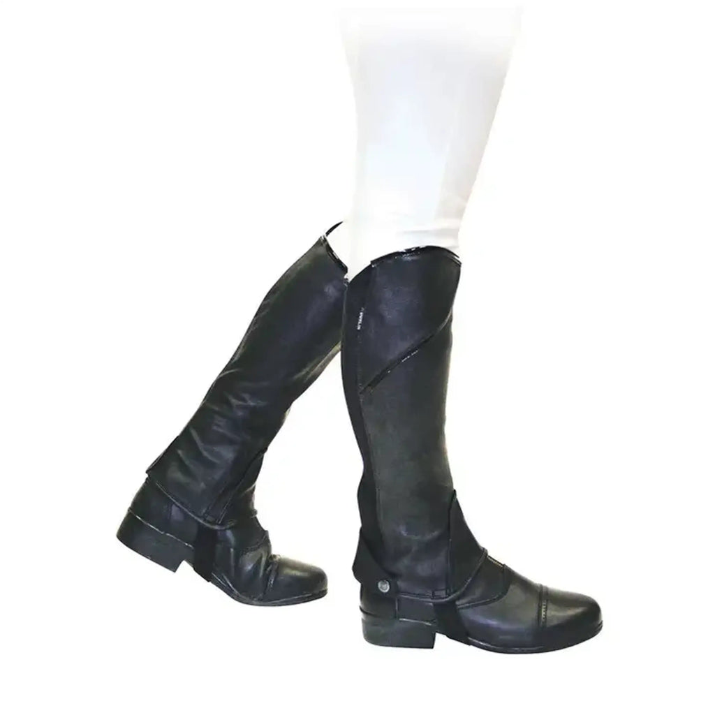 Dublin Chaps Stretch Fit Black/Patent Piping