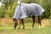 Weatherbeeta Fly Rug Comfitec Ripshield Plus Combo Neck White/Blue