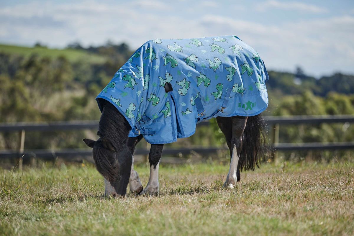 Weatherbeeta Rain Rug Saxon 600D Pony Combo Neck Lite Blue