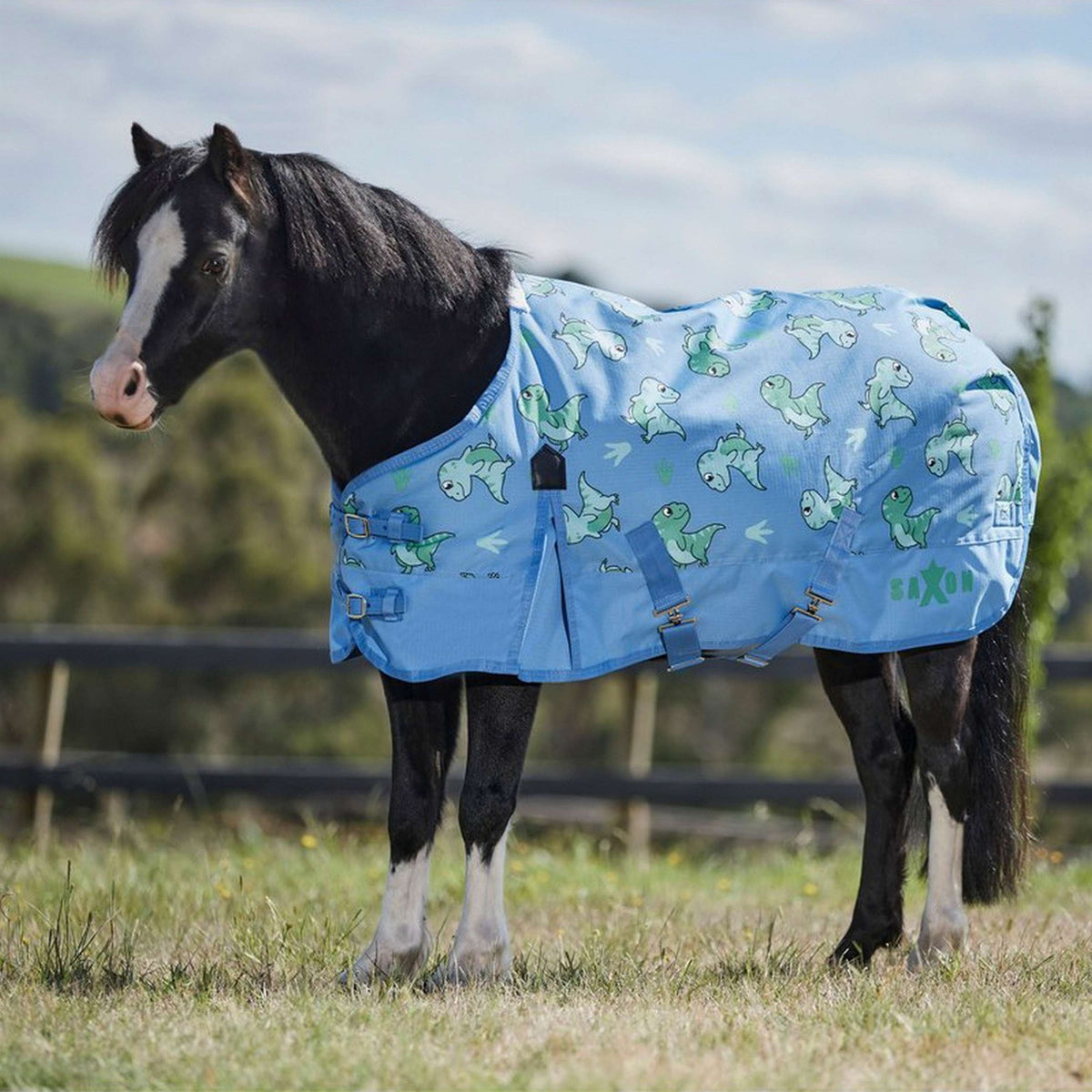 Weatherbeeta Rain Rug Saxon 600D Pony Standard Neck Lite Blue