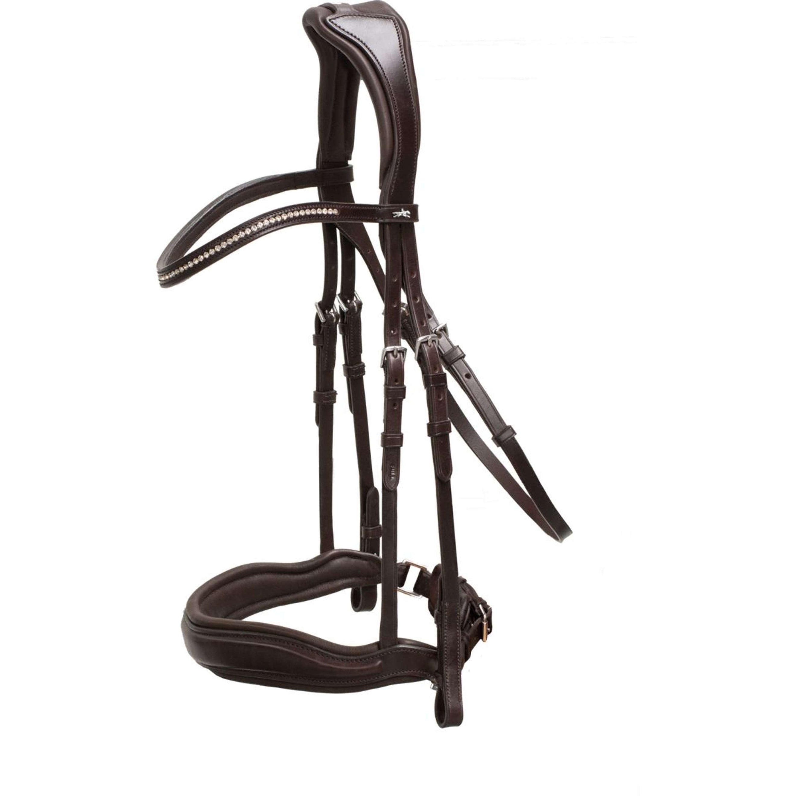 Schockemöhle Bridle Premium sports Slimford Espresso/Silver