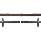 Schockemöhle Reins with Stoppers DarkBrown/Gold