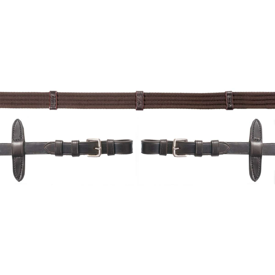 Schockemöhle Reins with Stoppers Darkbrown/Silver