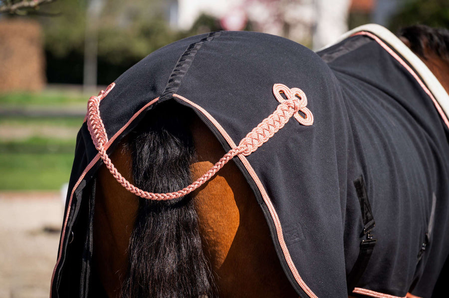 HB Show Rug Showtime Rose Gold with a Hood Black