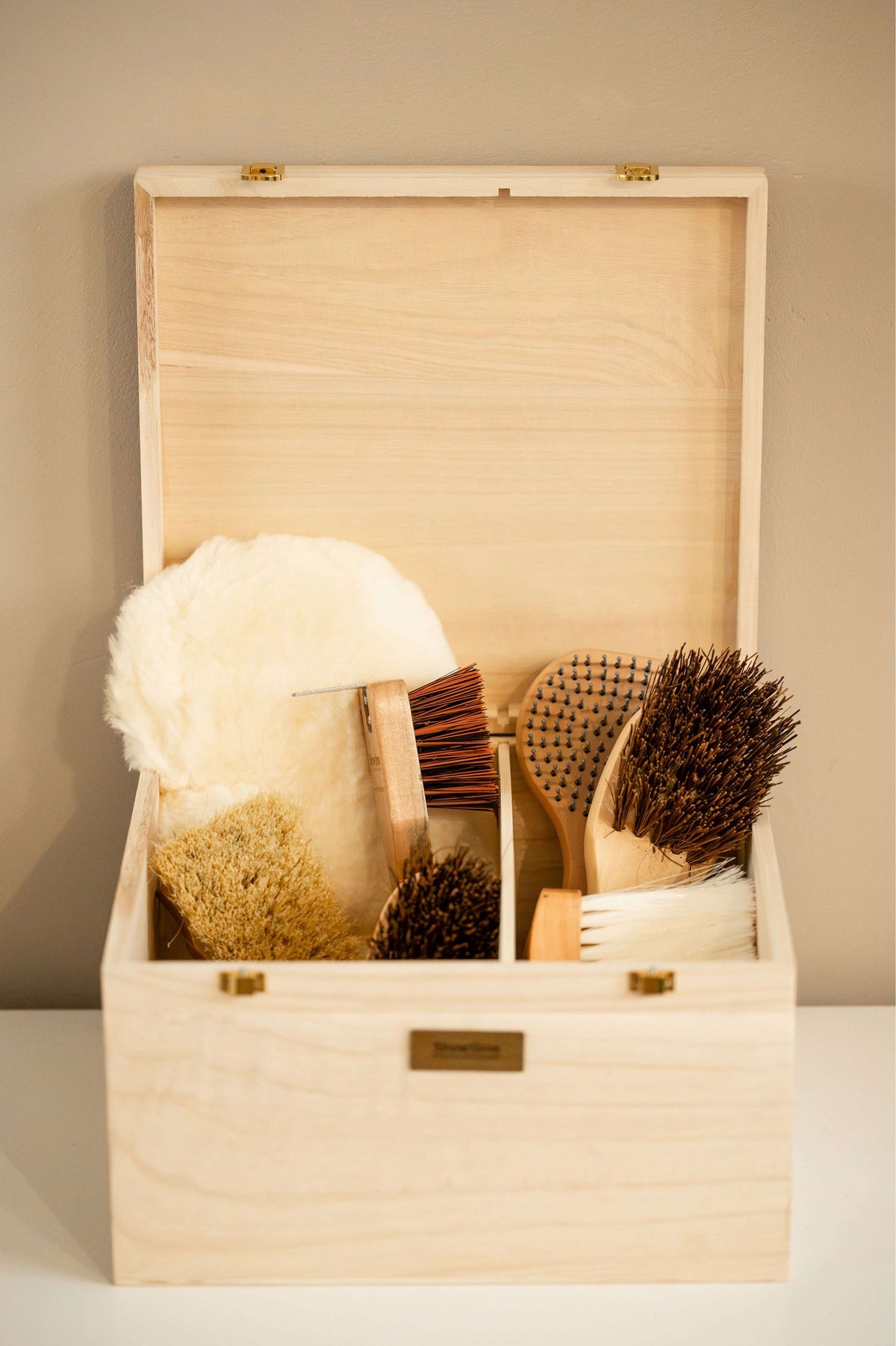 Showtime Grooming Box Luxe met borstels Beige