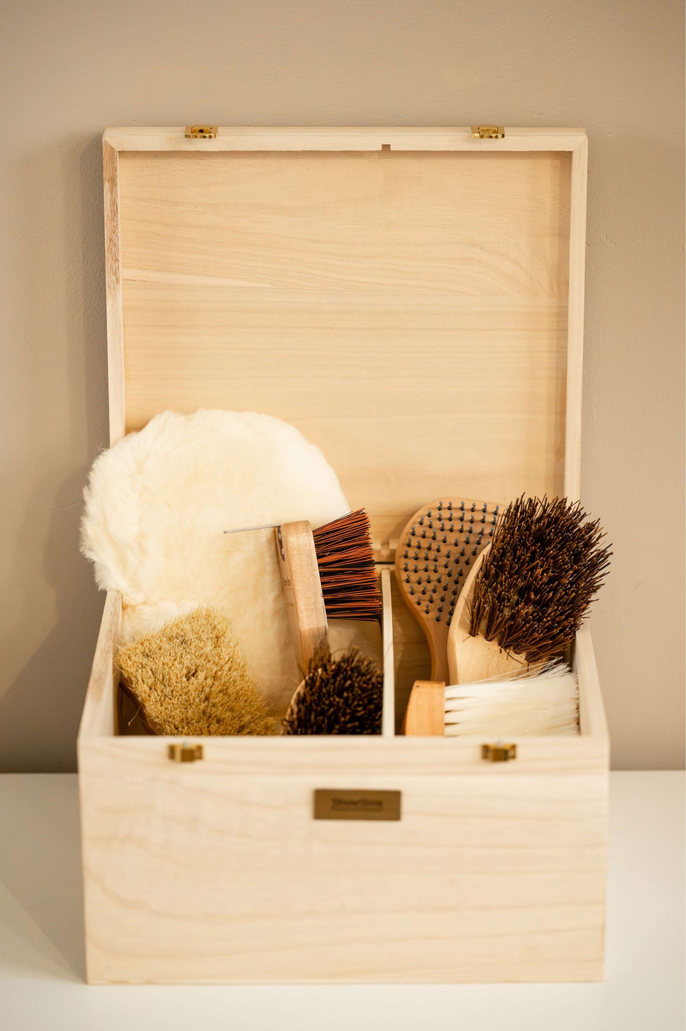 Showtime Grooming Box Luxe met borstels Beige