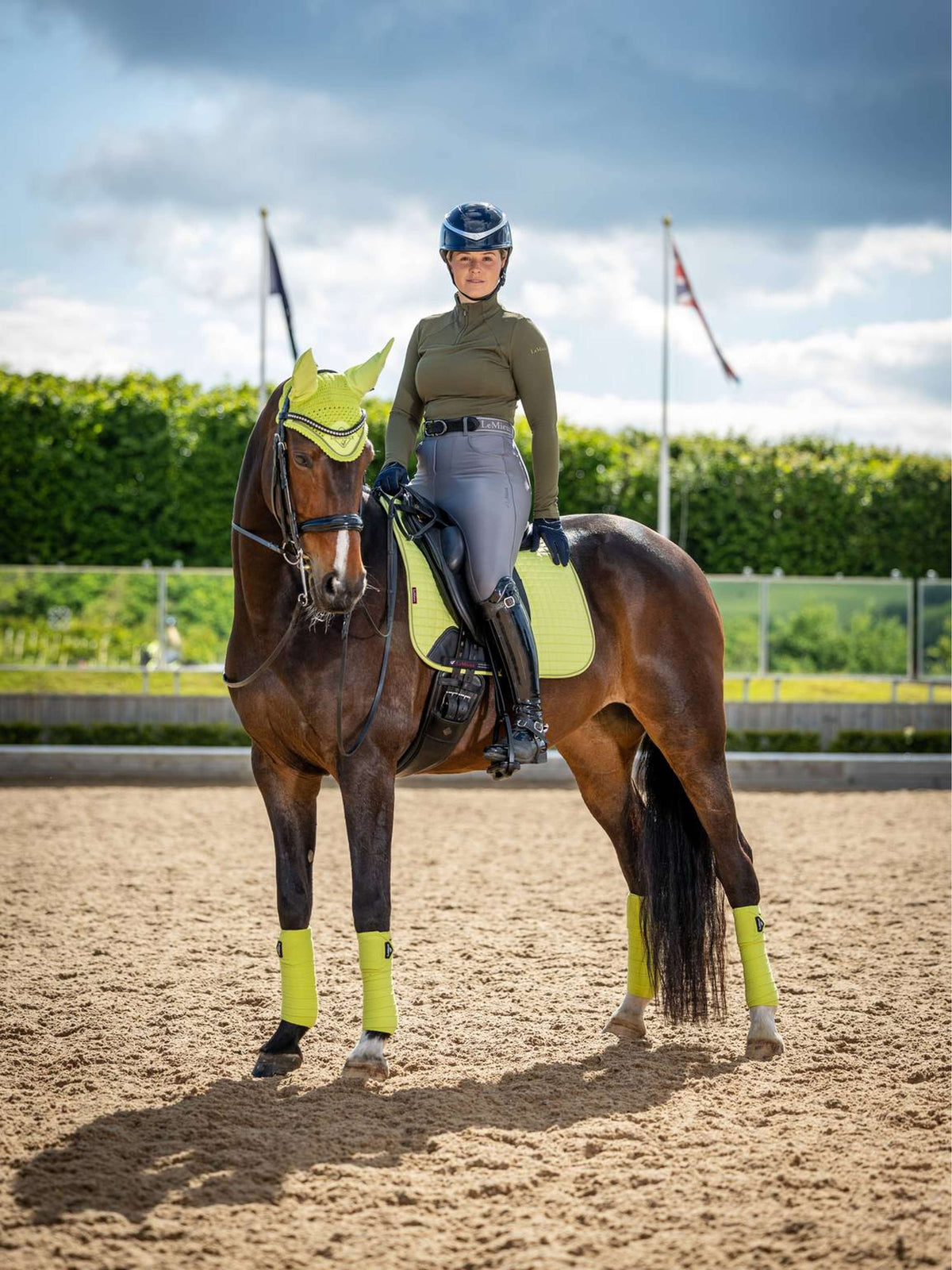 LeMieux Saddlepad Suede Square Dressage Kiwi