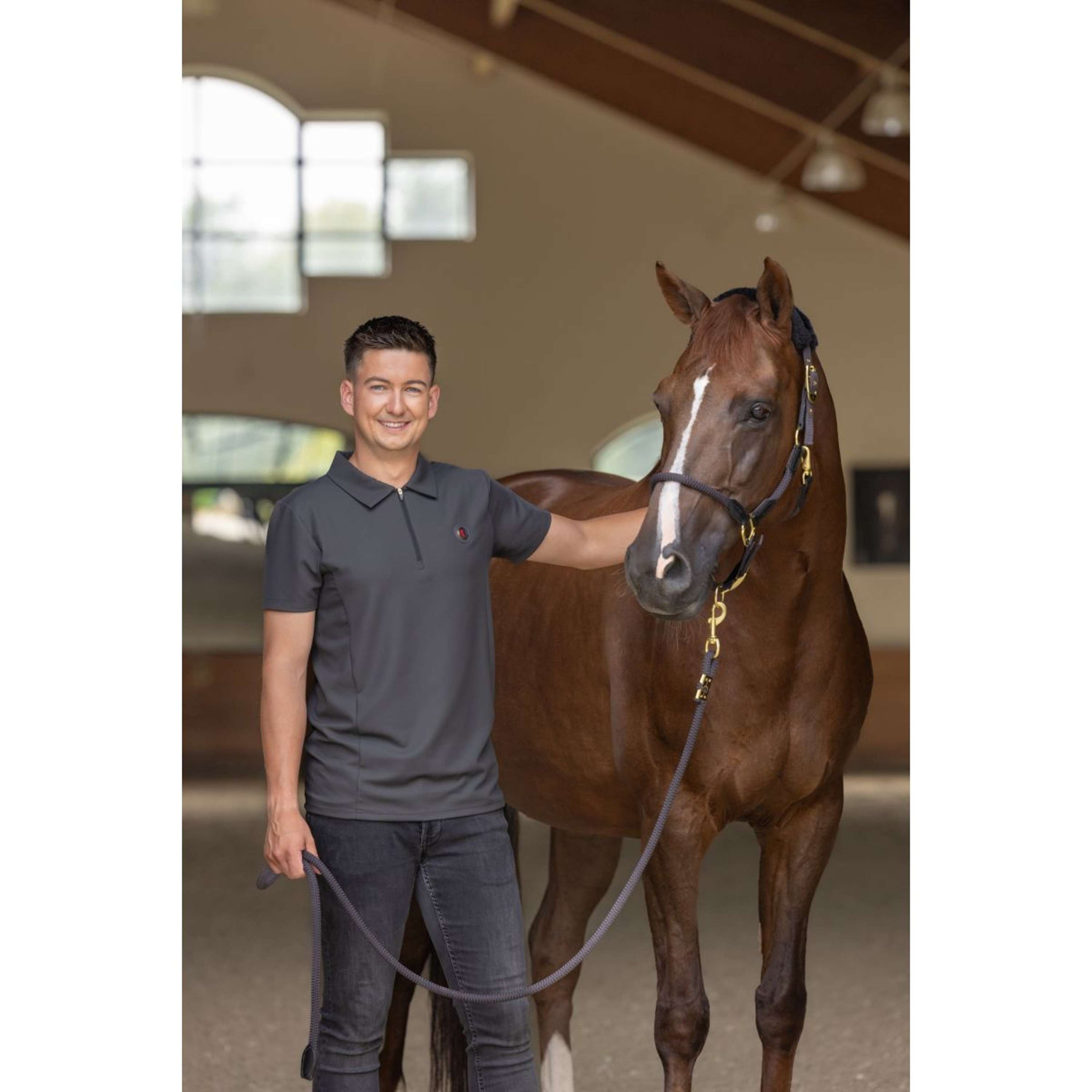 Covalliero Poloshirt Anniversary Men Graphite Covalliero Poloshirt Anniversary Men Graphite