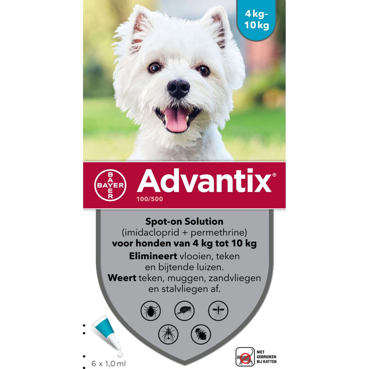 Advantix Dewormer 100/500 Spot-On Dog 4-10kg