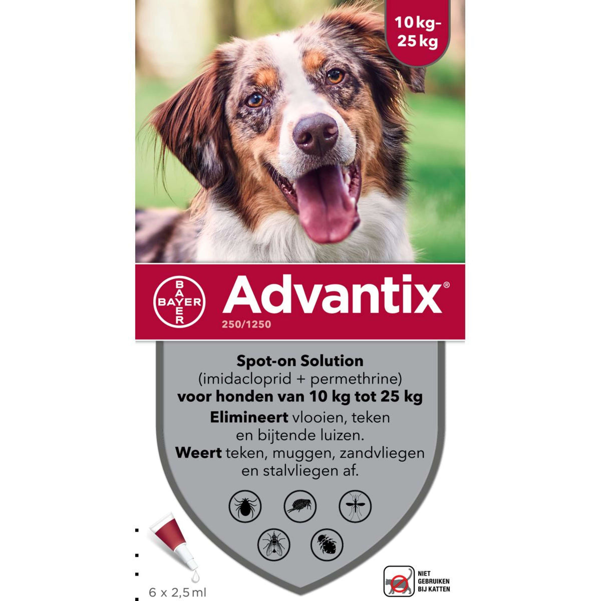 Advantix Dewormer 250/1250 Spot-On Dog 10-25kg