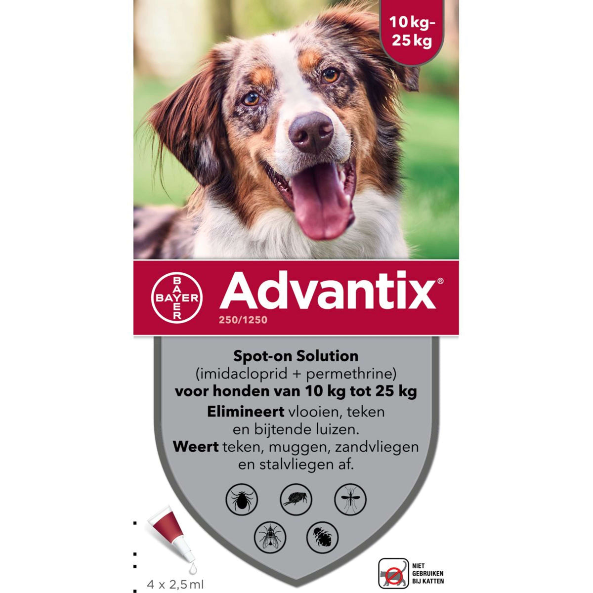 Advantix Dewormer 250/1250 Spot-On Dog 10-25kg