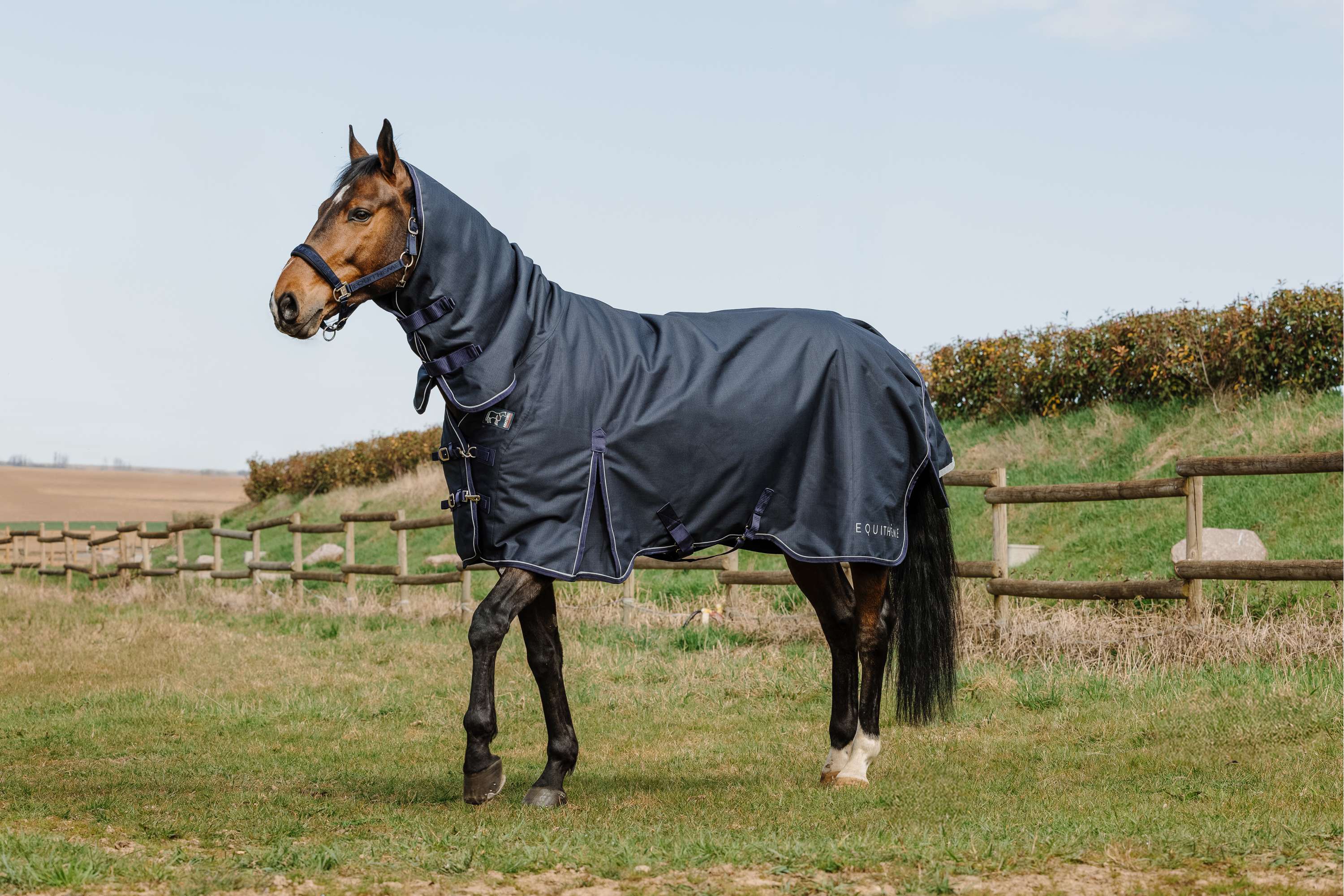 EQUITHÈME Neck Cover Anatomic Aisance 1200D 200g Navy Blue