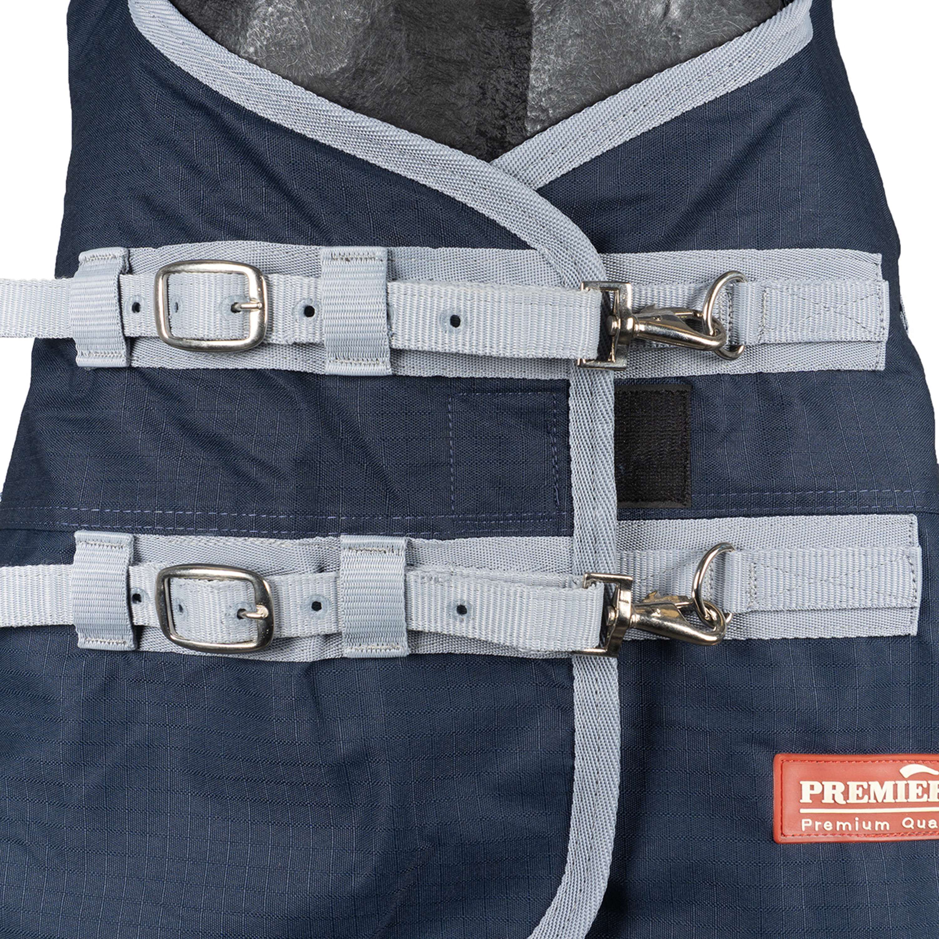 Premiere Rain Rug All Year 600D 0g Fleece with Hood Dress Blue