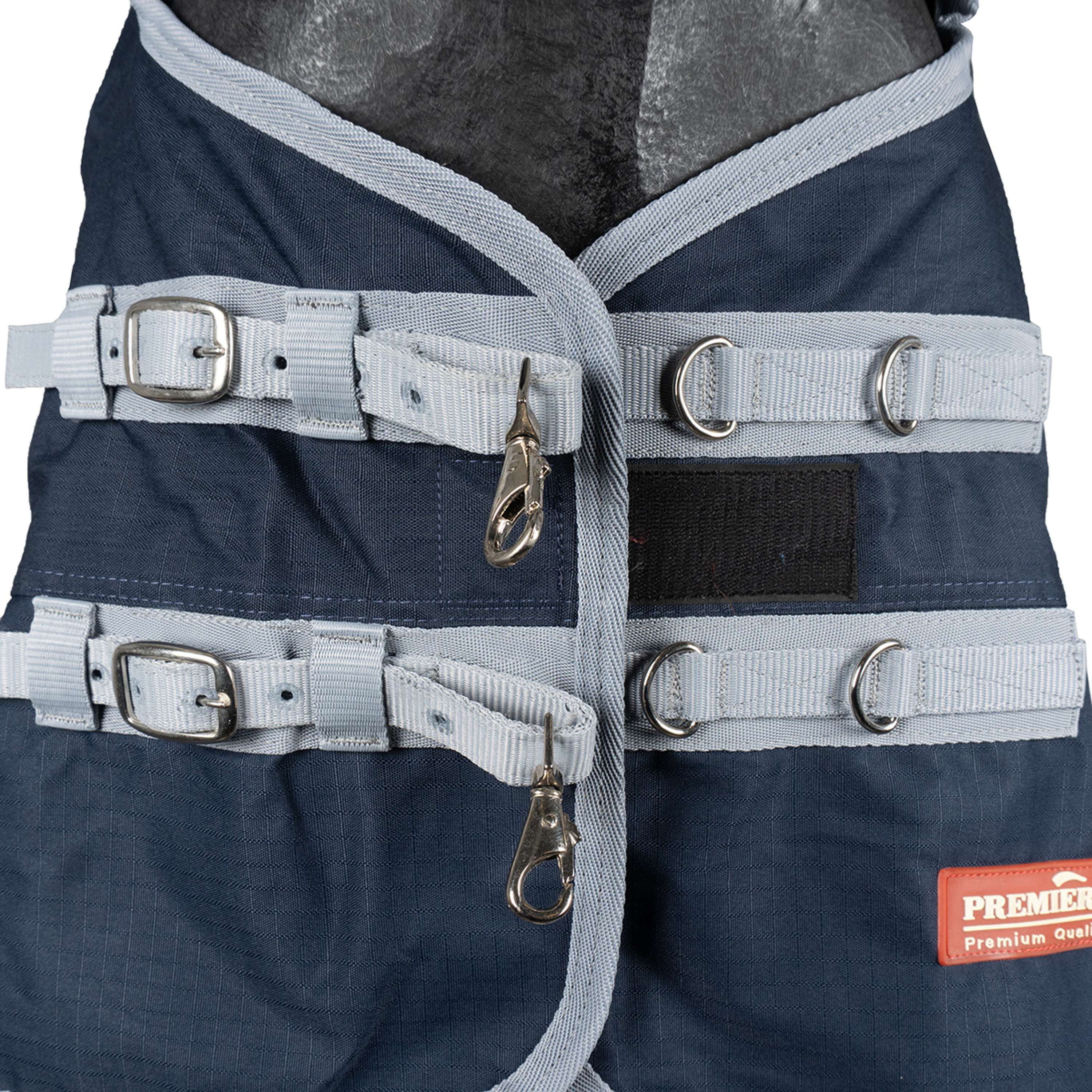 Premiere Rain Rug All Year 600D 0g Fleece with Hood Dress Blue