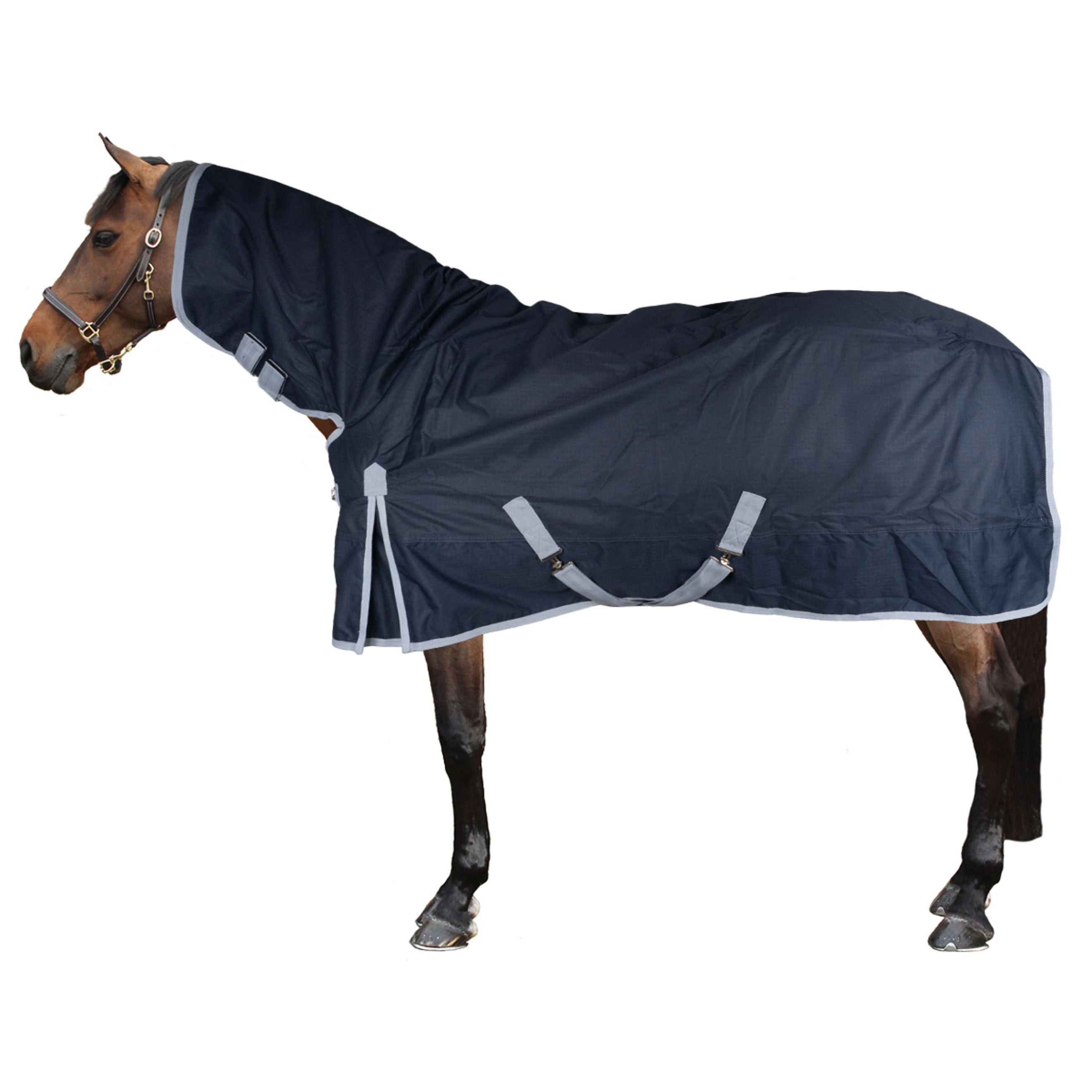Premiere Rain Rug All Year 600D 0g Fleece with Hood Dress Blue