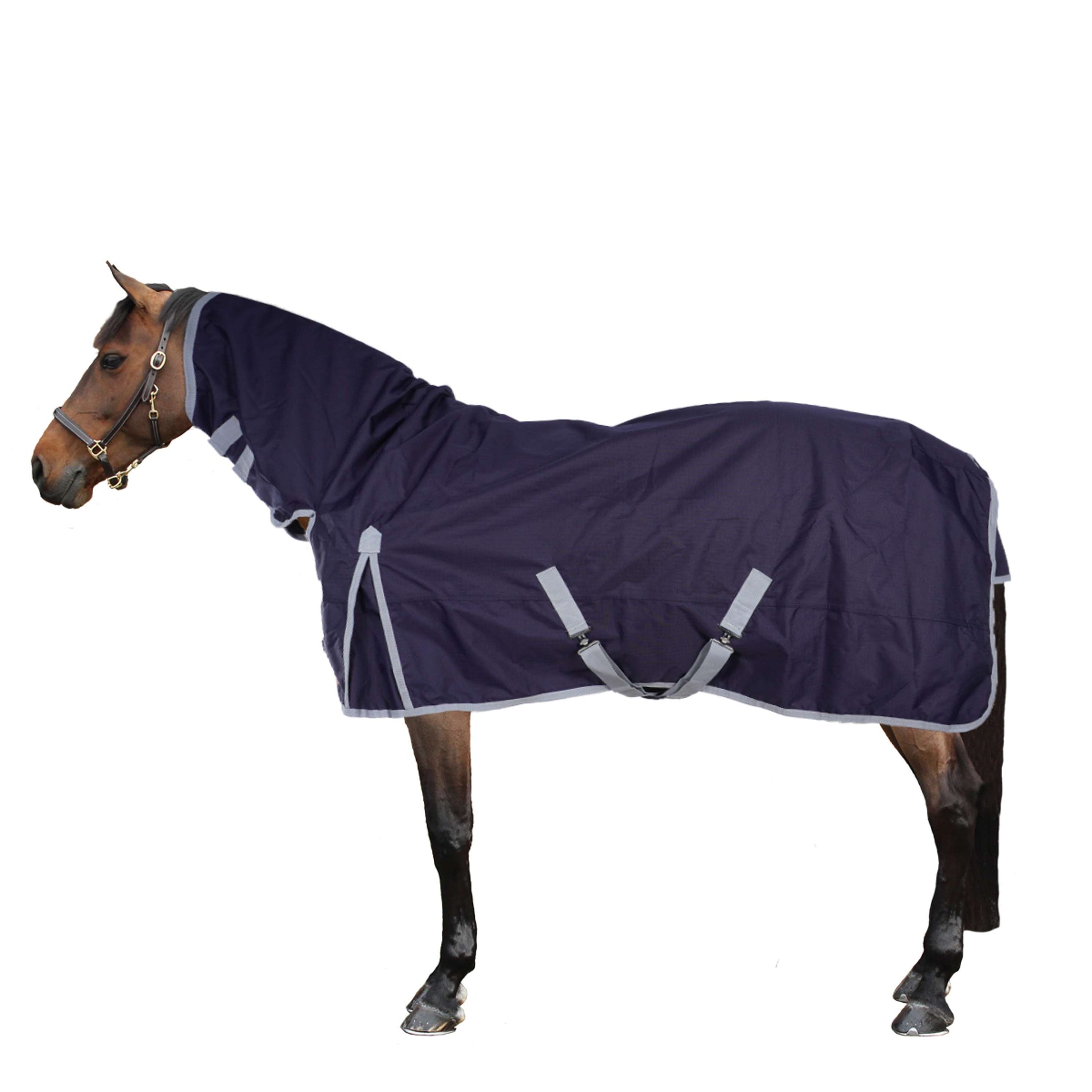 Premiere Rain Rug All Year 600D 0g Fleece with Hood Dress Blue