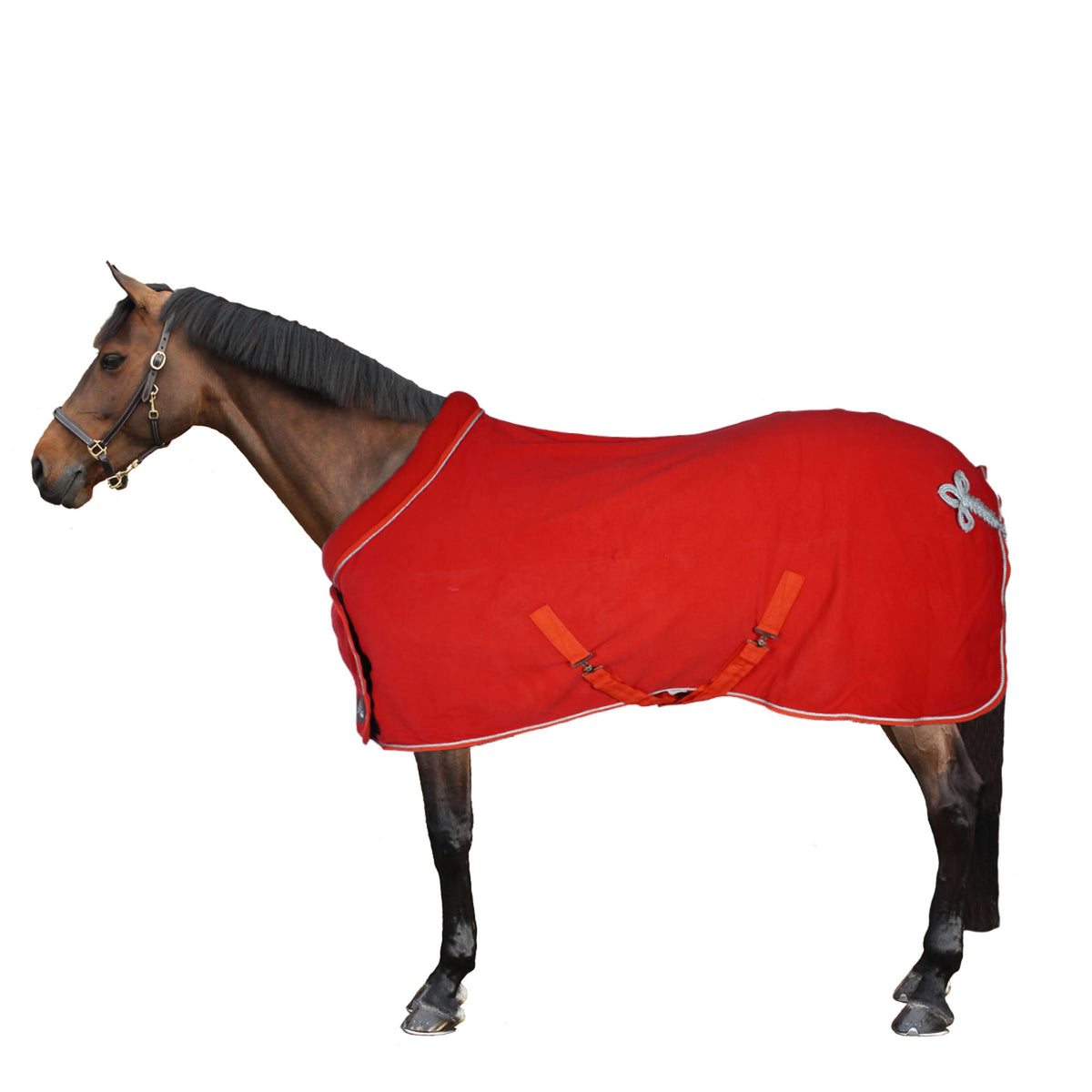 HKM Fleece Rug Collar Red