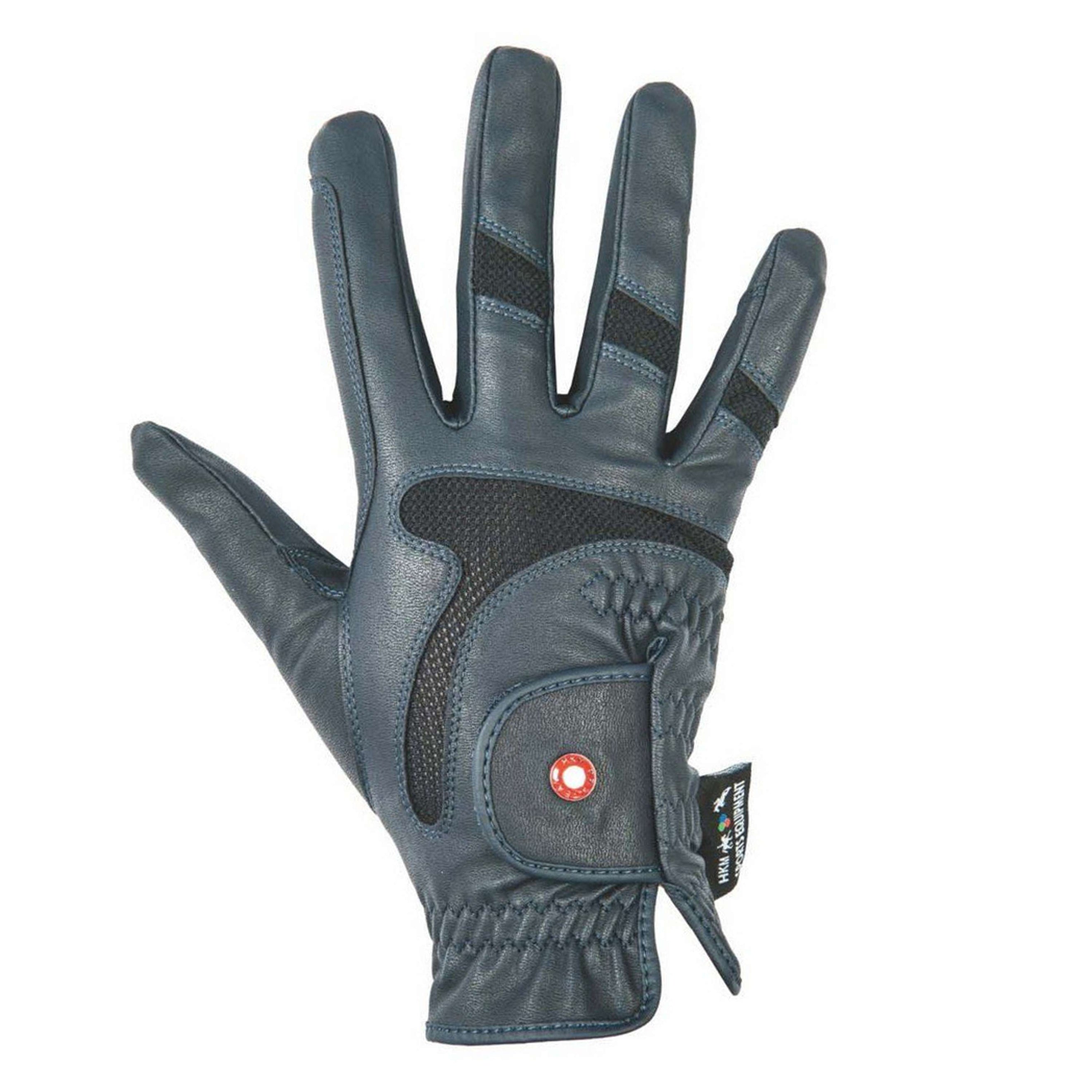 HKM Pro Team Riding Gloves Professional Air Mesh Darkblue