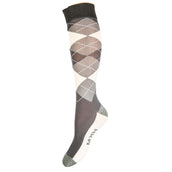 HKM Riding Socks Check Classico Grey/Vanilla