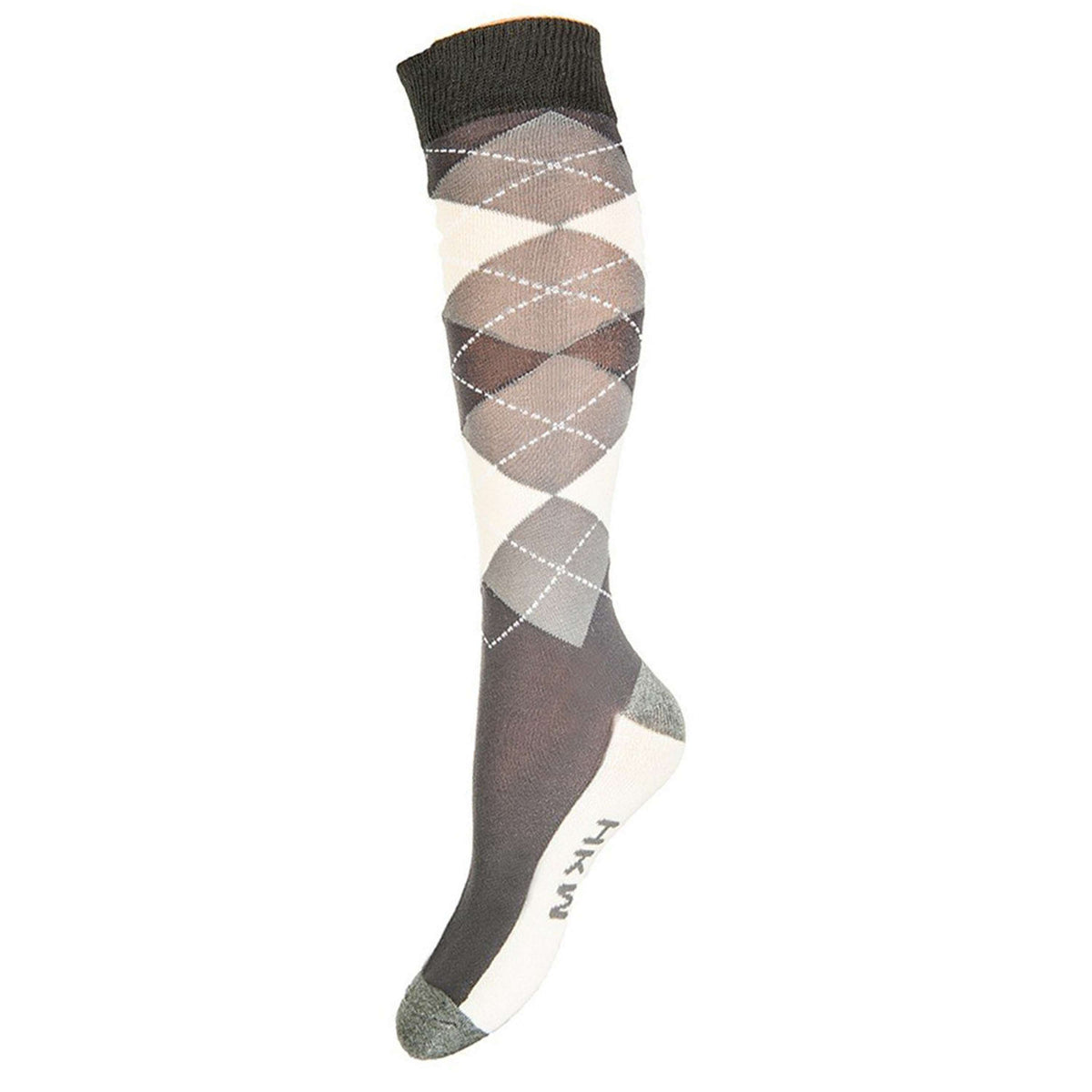 HKM Riding Socks Check Classico Grey/Vanilla