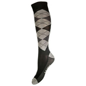 HKM Riding Socks Check Classico Black/Grey/Anthracite