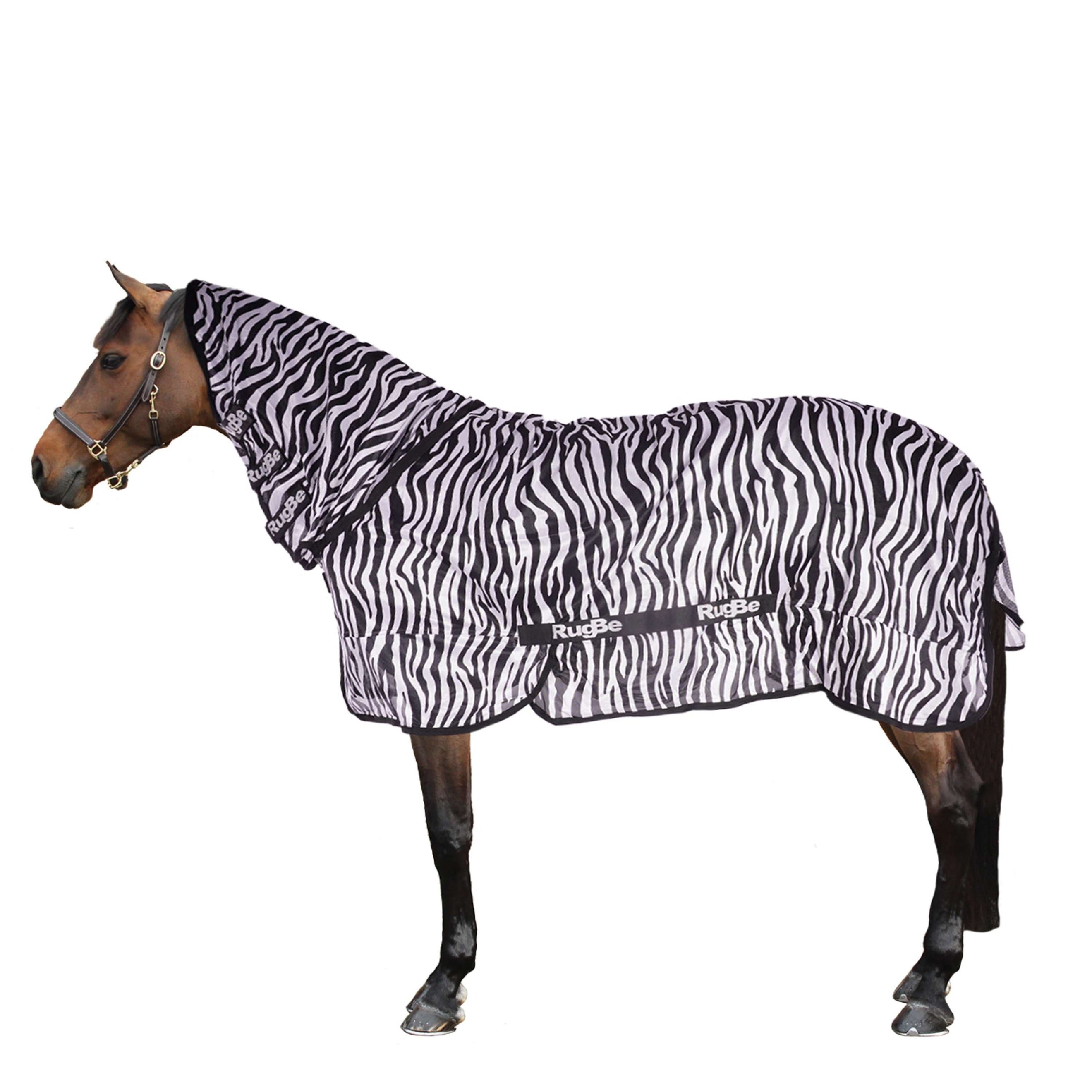 RugBe by Covalliero Fly Rug with a Hood Zebra