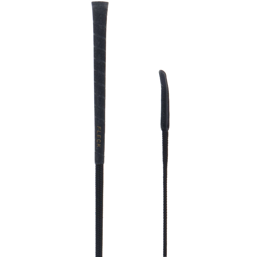 Fleck Dressage Whip Fleck with Leather Black