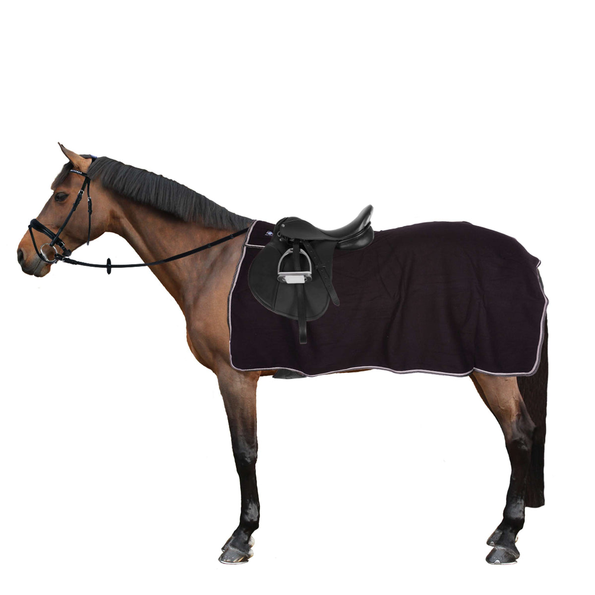 Riding World Exercise Rug Fleece Black/Grey