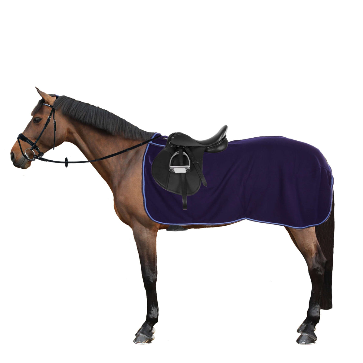 Riding World Exercise Rug Fleece Navy/LightBlue