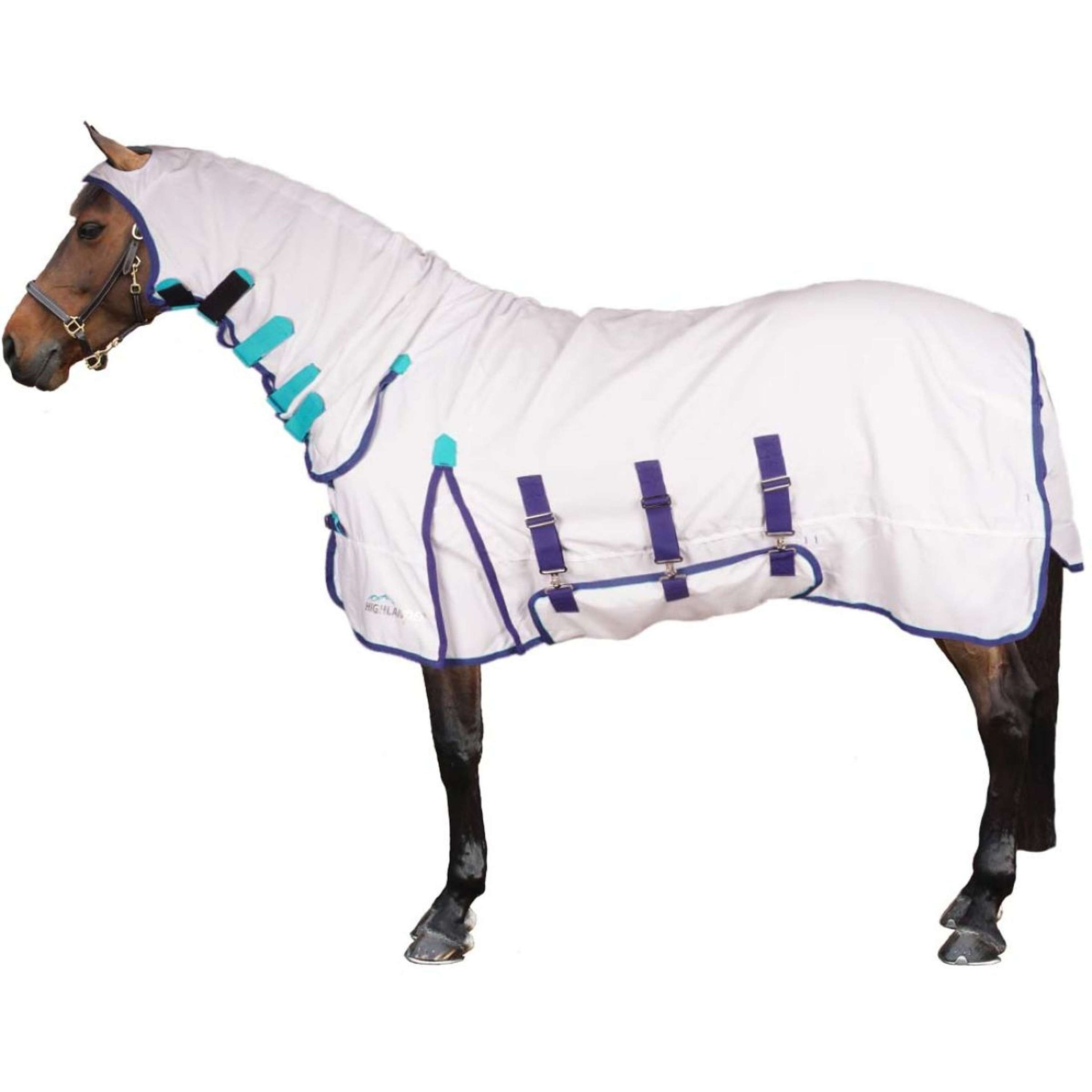 Highlander Plus Eczema Rug Sweet-Itch Combo White