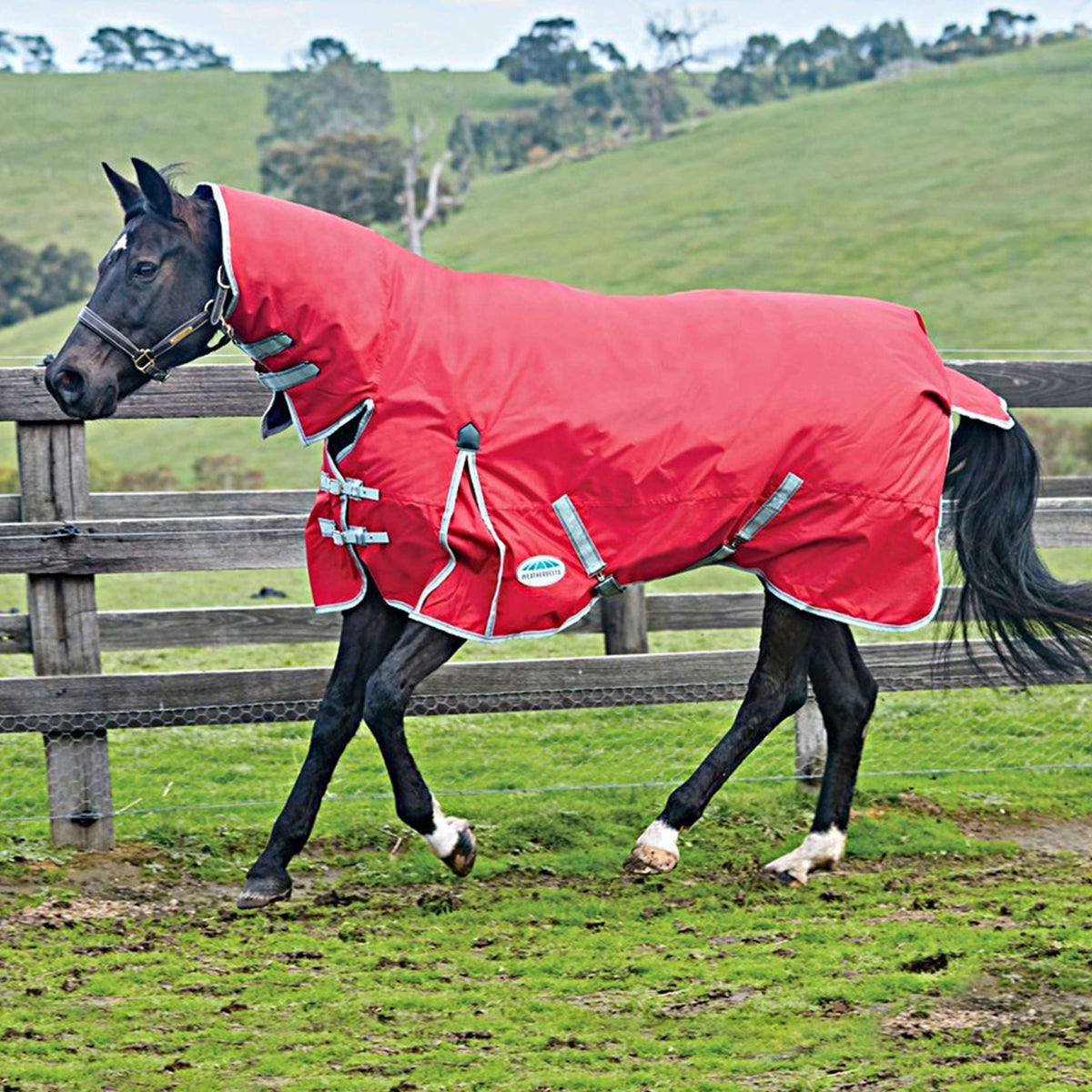 Weatherbeeta Lite Turnout Rug Combo Neck Comfitec Classic Red/Silver/Navy