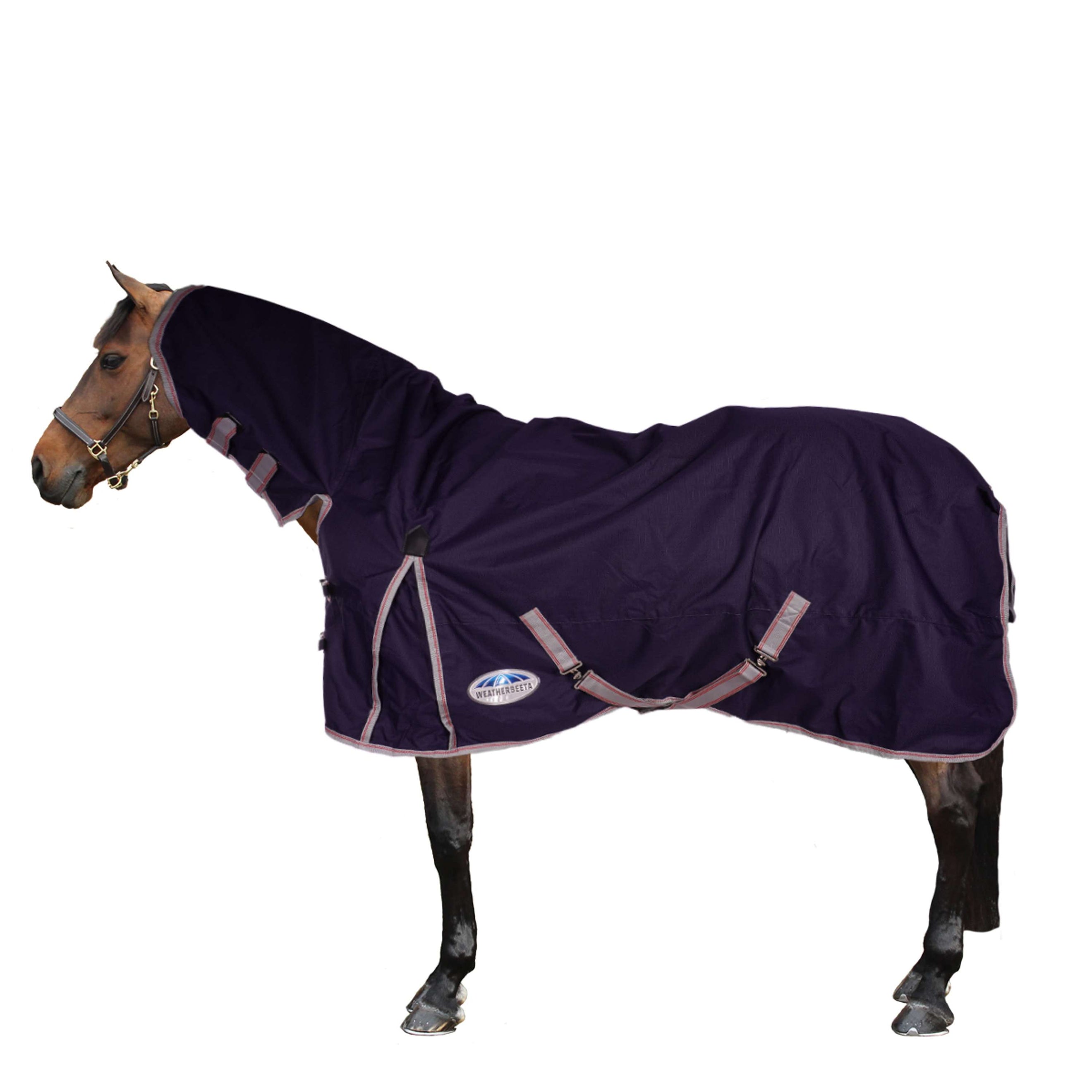 Weatherbeeta Lite Turnout Rug Plus Combo Neck Comfitec Essential Navy/Silver/Red