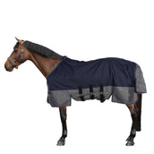 EQUITHÈME Turnout Rug Tyrex with Bellyflap 600D 300g Navy/Grey Dots