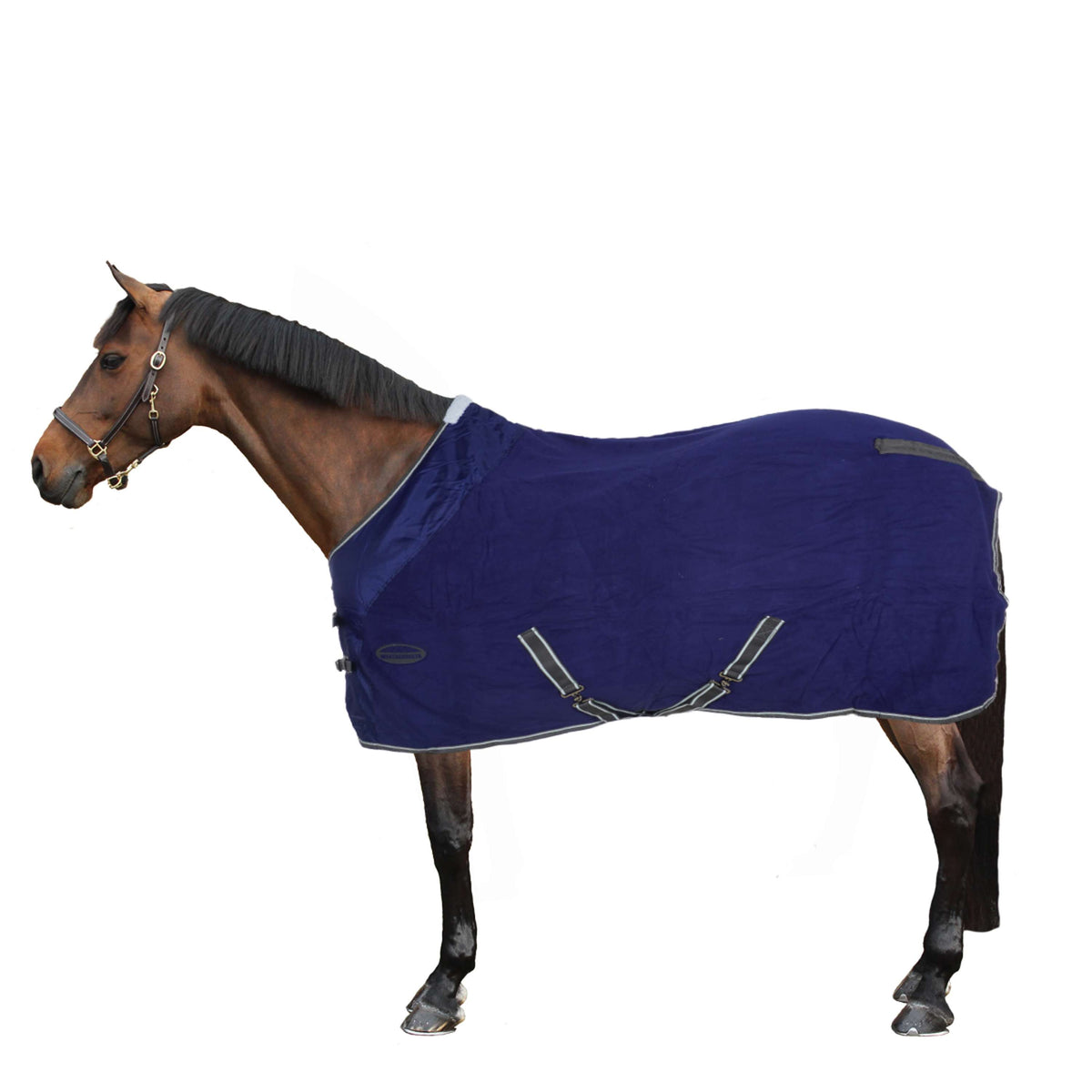 Weatherbeeta Sweat Rug Fleece Cooler Standard Neck Dark Blue/Grey/White