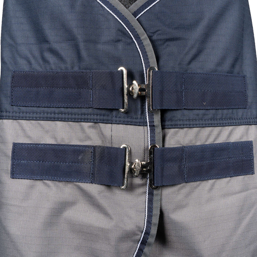 EQUITHÈME Outdoor Rug Tyrex 600 D Polar Fleece 0g Marine Blue/Grey