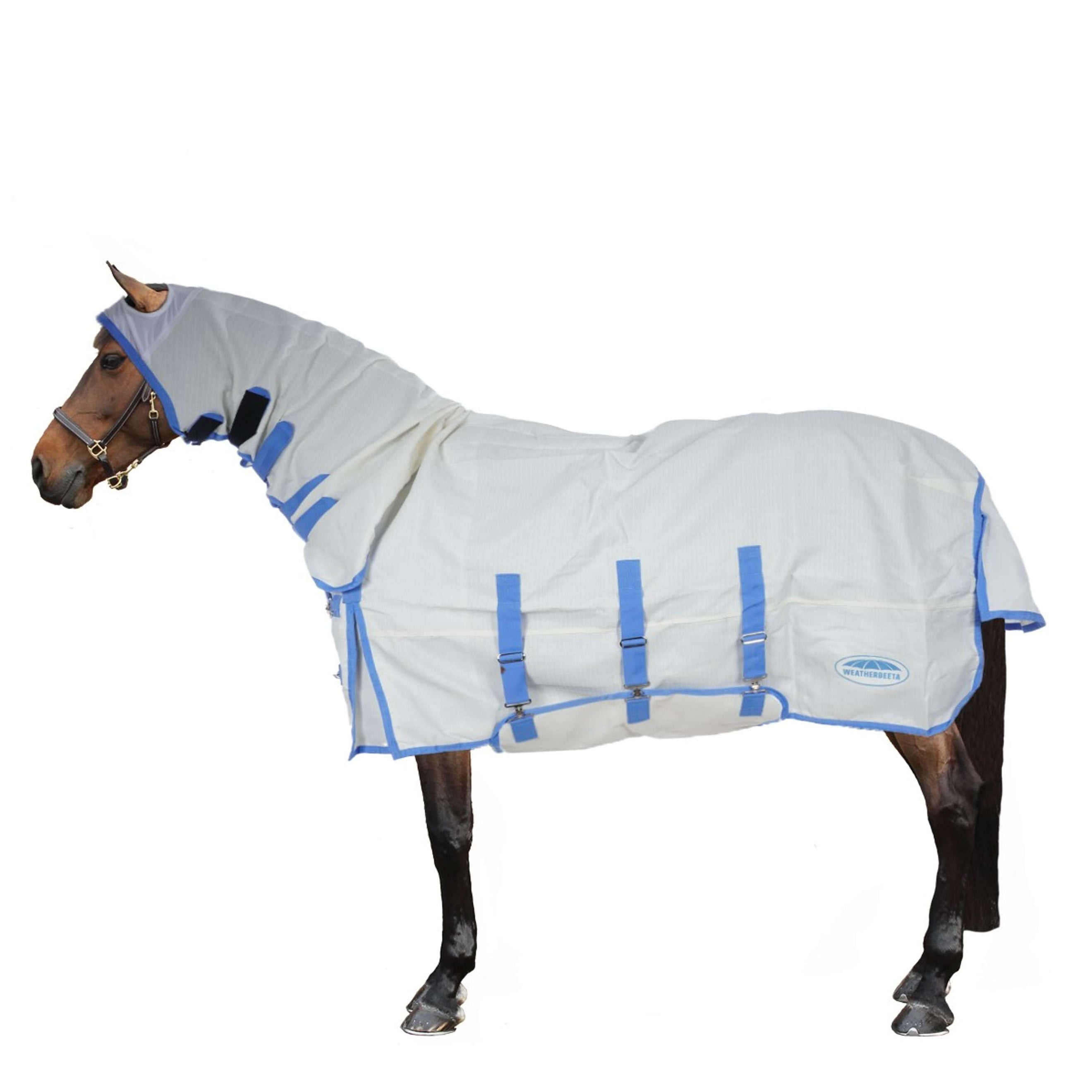 Weatherbeeta Eczema Rug Sweet Itch Combo Neck White/Blue