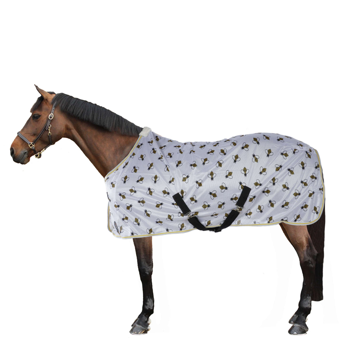 HKM Fly Rug Bee White/Yellow